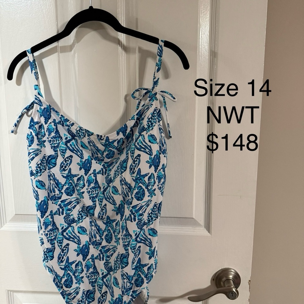 Blue and White Butterfly Print Dress